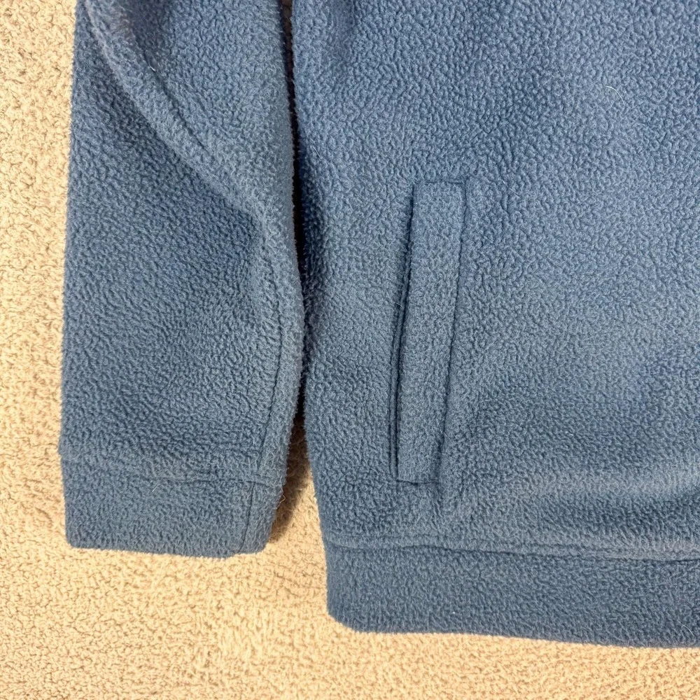 Orvis Fleece Jacket Mens Medium Blue Full Zip Sherpa‎ Pile Pockets Outdoor Logo